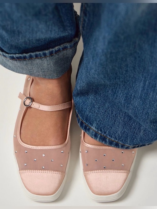 Keds Shoes - Keds Square Toe Mary Jane Sheer Mesh Jewels in Pink Size 7